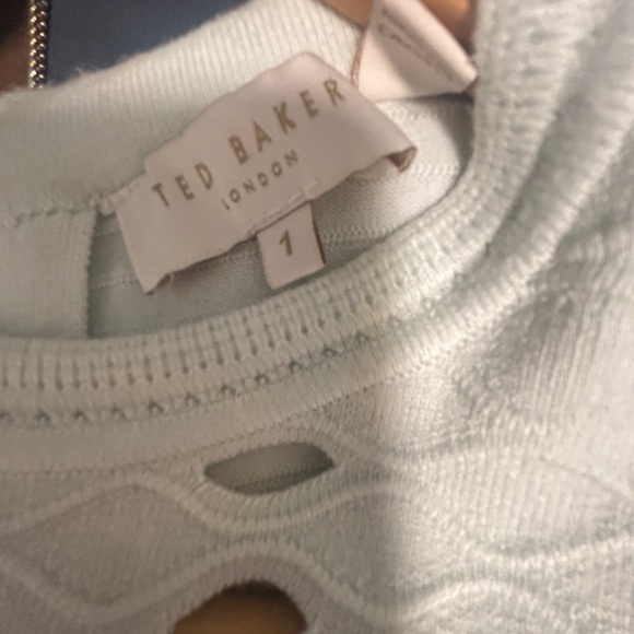 Ted Baker Light Green Textured Mini Dress - Picture 14 of 16